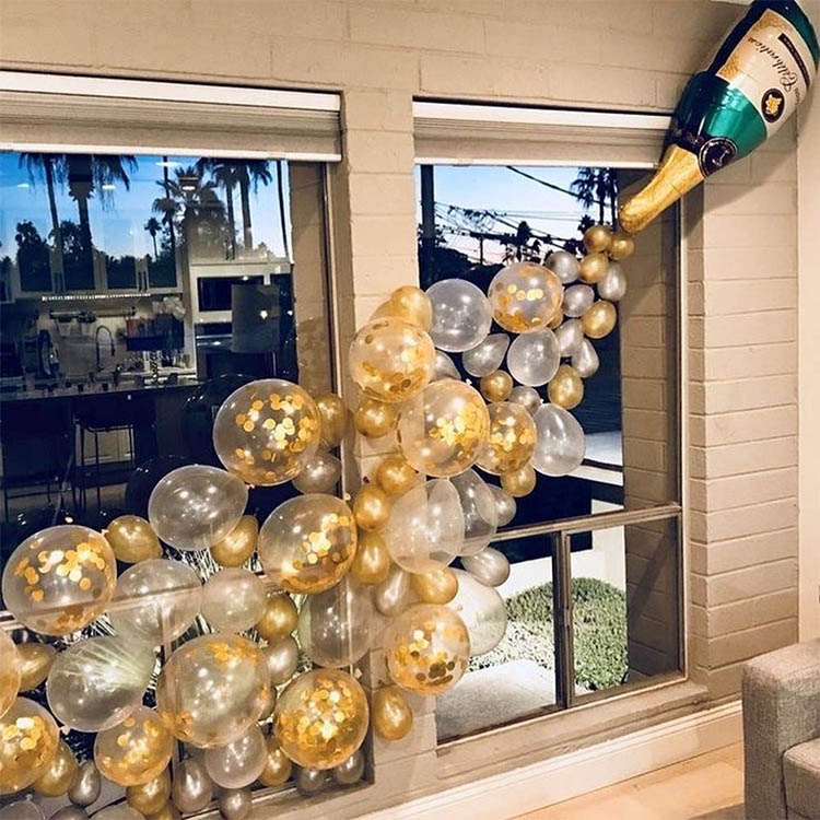 Champagne Bottle Balloon Garland Arch Kit