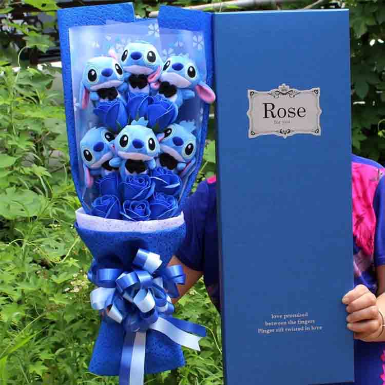 Cute stitch cartoon bouquet