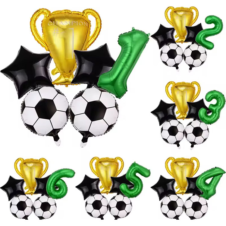 Green Digital Football Party Decor Set