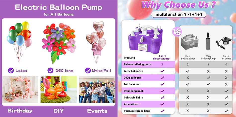 3-in-1 electric balloon pump 3-in-1 electric balloon pump