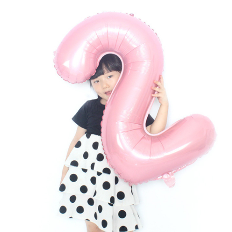 Pink Number Balloon