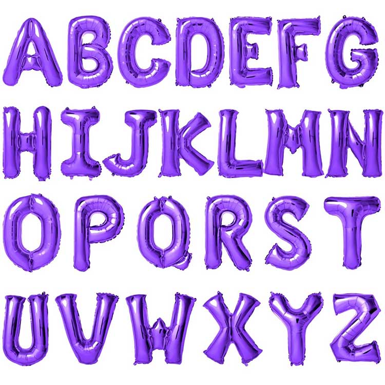 Mga Lobo ng Lilang Foil Letter